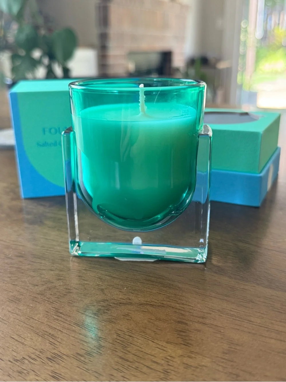 Found Notes Fresh Salted Coconut & Blossom Boxed Glass Candle
